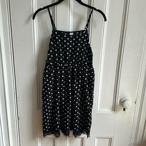 NWOT SHEIN polka dot dress with lace trim